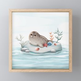 The Chonky Seal Framed Mini Art Print