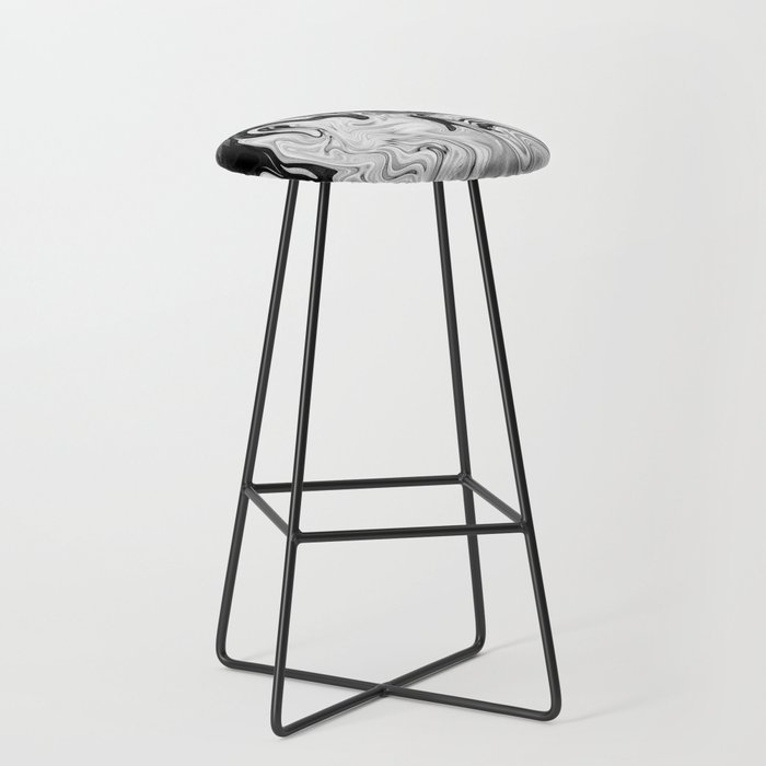 Abstract Marble Painting Bar Stool