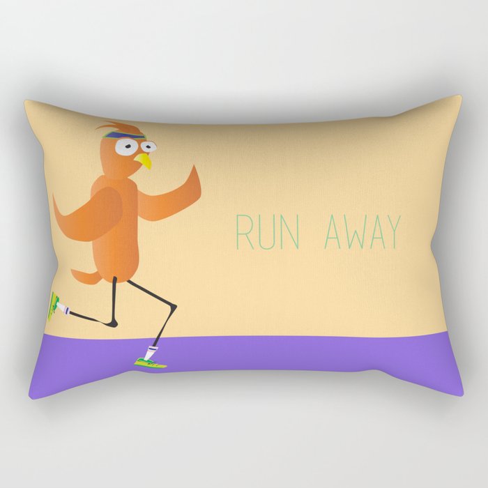 Running Bird Rectangular Pillow