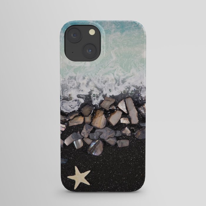 Black Glitter Beach iPhone Case