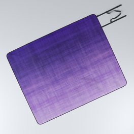 Ultra Violet Purple Linen Ombre Textile Grunge Woven Cotton Gradient Texture Lavender Lilac Pattern Picnic Blanket