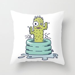 Cactus Pool Throw Pillow