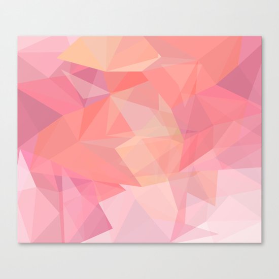 autumn color polygon background Canvas Print