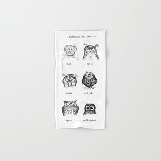 Caffeinated Owls Hand & Bath Towel