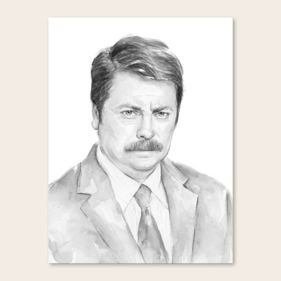 Ron Swanson Canvas Print