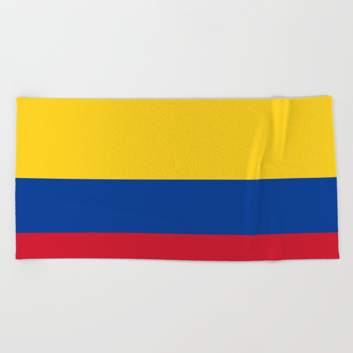 Colombian Flag - Flag of Colombia Beach Towel