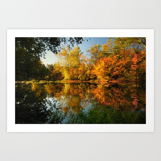 Fall on the Olentangy river Art Print