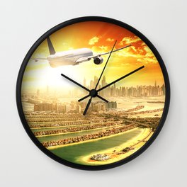 traveling in dubai Wall Clock