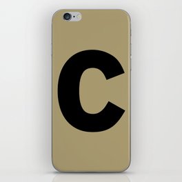 letter C (Black & Sand) iPhone Skin