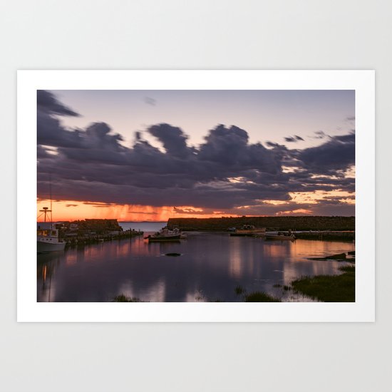 Rainy Lanescove Sunset Art Print