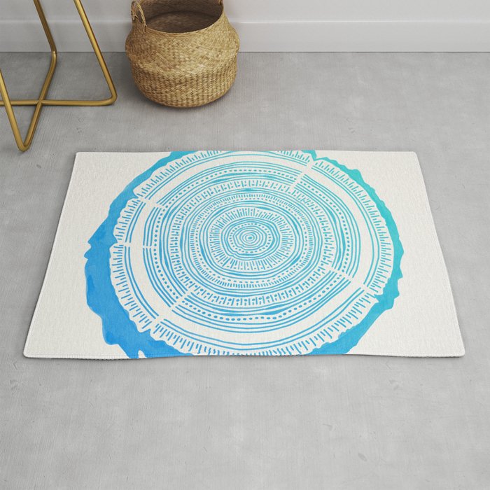 Douglas Fir Blue Ombre Rug By Catcoq Society6
