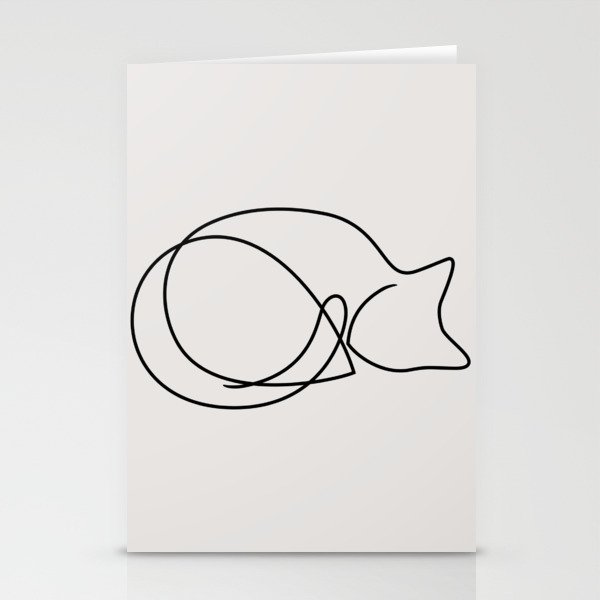 One Line Kitty II Stationery Cards