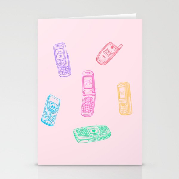 Y2K mobile phones - who dis? Stationery Cards
