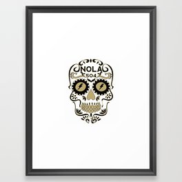 Cool New Orleans Sugar Skull shirt 504 Sugar Skull Halloween T-Shirt Framed Art Print