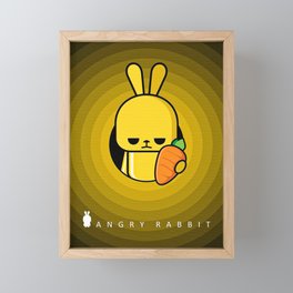 Angry Rabbit Framed Mini Art Print