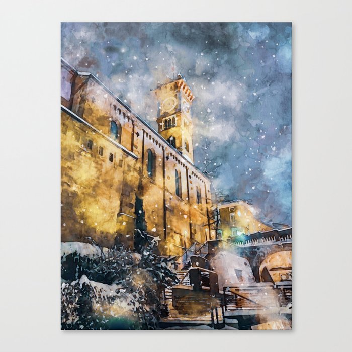 Cavalese, Val di Fiemme, Italy Canvas Print