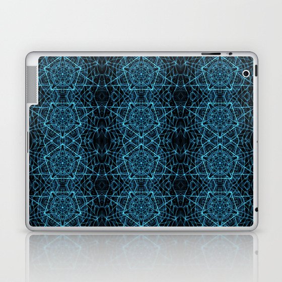 Liquid Light Series 17 ~ Blue Abstract Fractal Pattern Laptop & iPad Skin