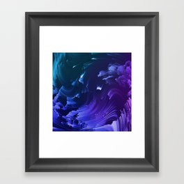 Purple Ombre Ocean Wave Water Framed Art Print