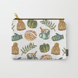 Watercolor Winter Objects Carry-All Pouch