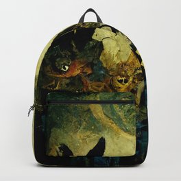 Impressionistic Fairies in the Green forest, Gothic Fusion Backpack