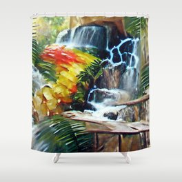 Tropical Cascade Shower Curtain