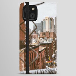 NYC Through the Fence | Travel Photography in New York City iPhone Wallet Case