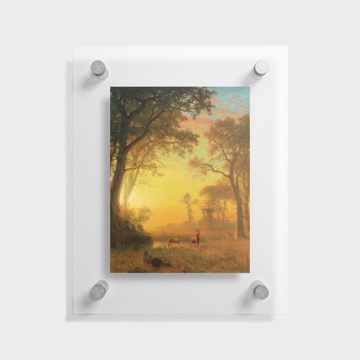 Light In The Forest - Albert Bierstadt Floating Acrylic Print