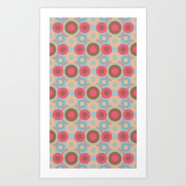 Circle Pattern - Modern Retro Art Print