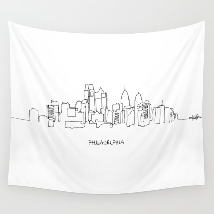 Philadelphia Skyline Drawing Wall Tapestry By Emilydesantis Society6 Easy drawings of new york city. philadelphia skyline drawing wall tapestry by emilydesantis