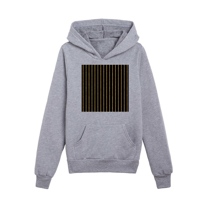 Gold And Black Line Collection Kids Pullover Hoodie