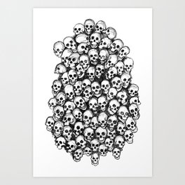 Catacomb Skulls Pie of Skulls Art Print