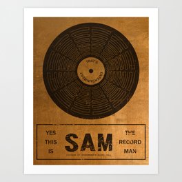 Sam the Record Man Vintage Art Print