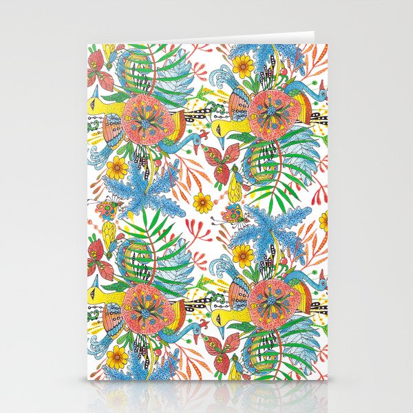Flowers and Birds of Paradise Stationery Cards