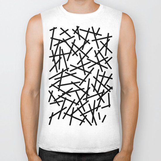 Kerpluk Black on White Biker Tank