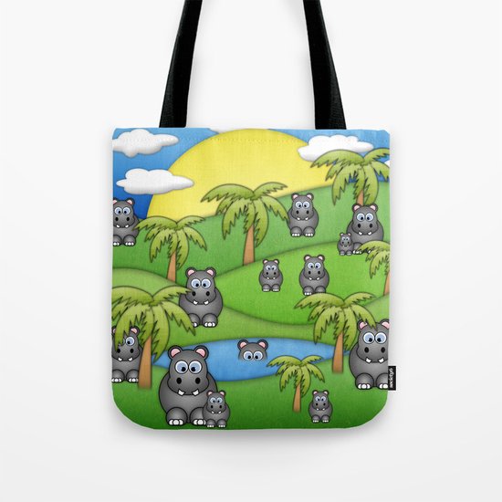 Hippos. Tote Bag