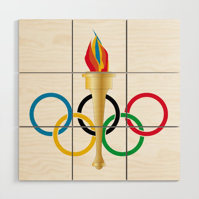 Olympic Rings Wood Wall Art