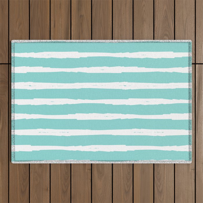 Sea Wave Stripe Outdoor Rug