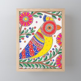 Madhubani Bird Framed Mini Art Print
