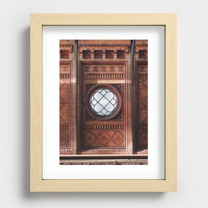 Waiting for the train in Berlin Recessed Framed Print
