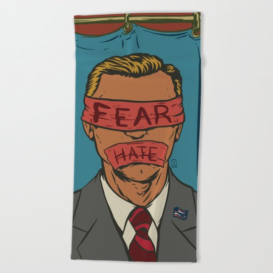 The Fear Hate Factor Beach Towel