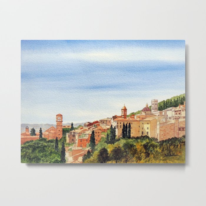 Assisi Italy with Basilica Of San Francesco Metal Print