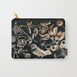 Golden set of birds, beetle, flowers and cherry fruit. Carry-All Pouch