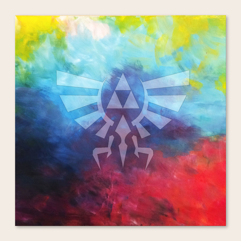 The Legend Of Zelda Triforce Rainbow Color Canvas Print By