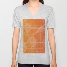 Abstract tech background design in orange. V Neck T Shirt