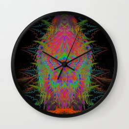 Visionary Flame II (abstract, psychedelic, trippy, psyart, meditation) Wall Clock