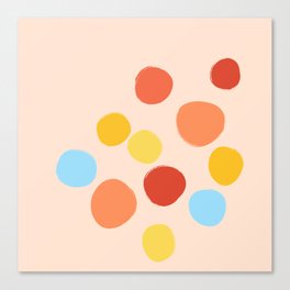 Minimalistic Colorful Dot Art Design Pattern Canvas Print