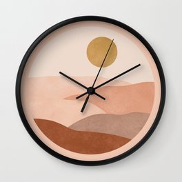 Pink Desert Lanscape Wall Clock