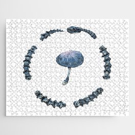 Skeleton Ouroboros with Mushroom Jigsaw Puzzle