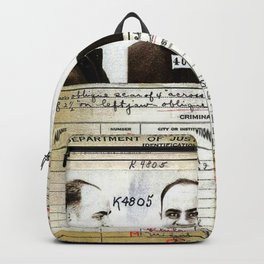 Al Capone - Criminal Record Vintage Photo Backpack