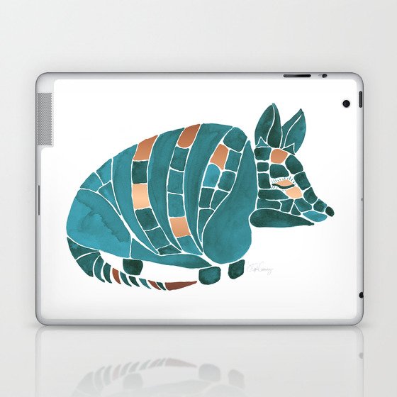 Armadillo - Turquoise and Copper Laptop & iPad Skin